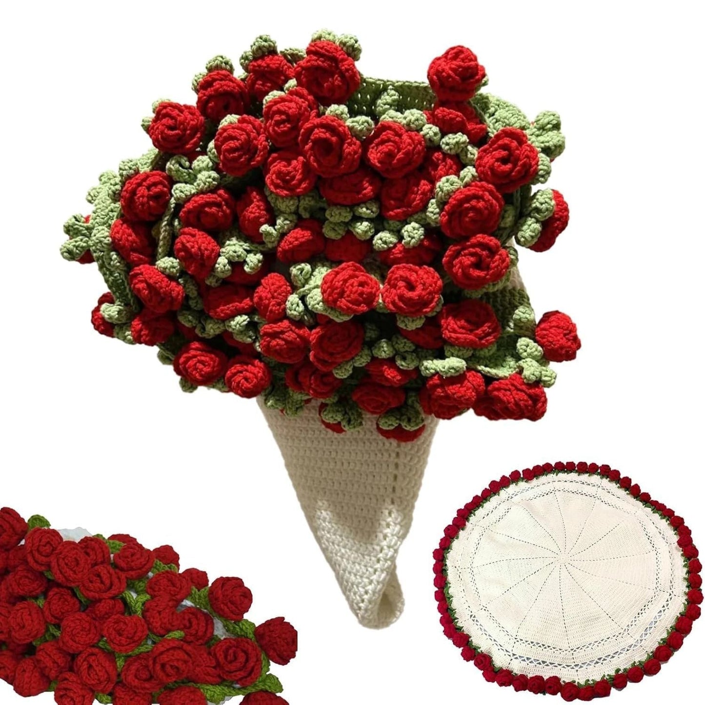 Crochet Rose Bouquet Blanket