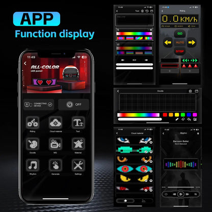 Motorcycle Helmet Programmable LED Display